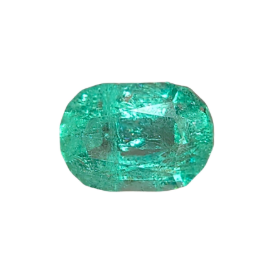 0.7ct Natural Oval Faceted Panjsher Emerald from Afghanistan