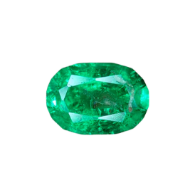 0.8ct Oval Faceted Panjsher Emerald from Afghanistan