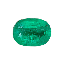 0.6ct Natural Oval Faceted Panjsher Emerald from Afghanistan