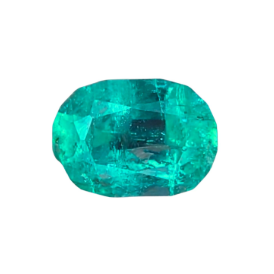 0.6ct Natural Oval Faceted Panjsher Emerald from Afghanistan