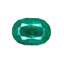0.8ct Natural Oval Faceted Panjsher Emerald from Afghanistan