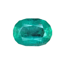 1.1ct Oval Faceted Natural Pamjshir Emerald from Afghanistan