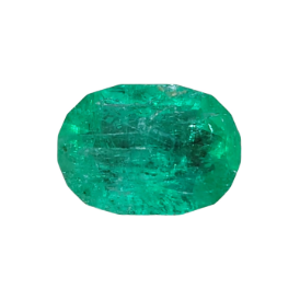 1ct Oval Faceted Natural Pamjshir Emerald from Afghanistan