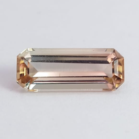 1.2ct Natural Peach Tourmaline Emerald Cut Loose Gemstone From Nigeria