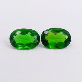 1.61ct Natural Chrome Diopside Pair Oval Cut Loose Gemstone from Pakistan