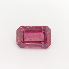 1.6ct Natural Malaya Garnet Emerald Cut Loose Gemstone From Tanzania
