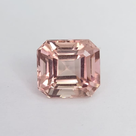 1.35ct Natural Peach Tourmaline Emerald Cut Loose Gemstone From Afghanistan