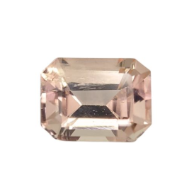 2ct Natural Peach Tourmaline Emerald Cut Loose Gemstone From Afghanistan