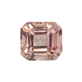 1.35ct Natural Peach Tourmaline Emerald Cut Loose Gemstone From Afghanistan