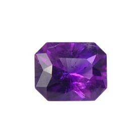 2.4ct Amethyst Siberian Type Emerald Cut Loose Gemstone From Nigeria