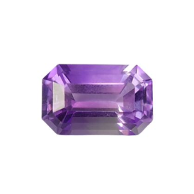 4ct Amethyst Emerald Cut Loose Gemstone from Nigeria