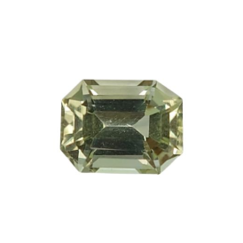 1.02ct Natural Light Yellow Green Tourmaline Emerald Cut Loose Gemstone from Afghanistan