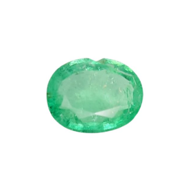 1.22ct Natural Mint Green Emerald Oval Shape Loose Gemstone From Panjshir Afghanistan