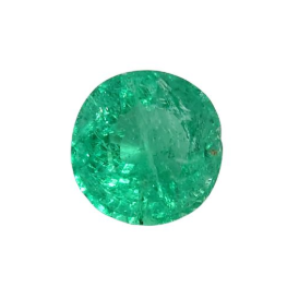 2.65ct Natural Green Emerald Round Cut From Panjshir Afghanistan
