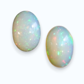 5.15 Natural White Opal Pair Cab Cut From Ethiopia