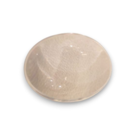 17.44ct Natural White Crystal Rainbow Cab Cut From Ethiopia