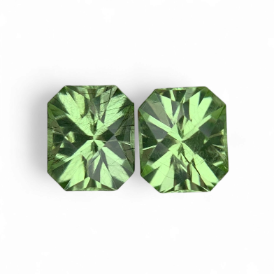 2.70ct Natural Peridot Pair Loose Gemstone Fancy Octagon Shape