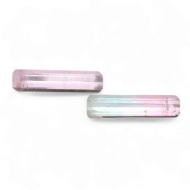 2.70 ct Natural Tourmaline loose gemstone pair octagon cut