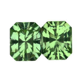 2.65ct Natural Peridot pair loose gemstone octagon shape