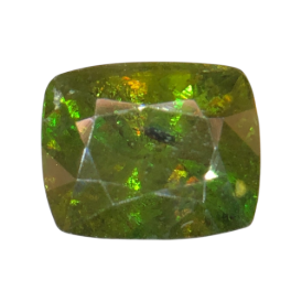 3.40ct Natural Sphene titanite loose gemstone chrome cushion shape