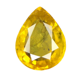 3.99ct Natural Sapphire Loose Gemstone Yellow Pear Shape GGI certified