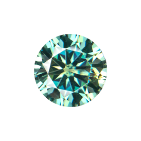 6.30 ct Moissanite Gemstone Round shape Green