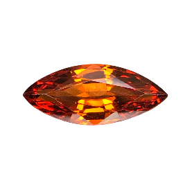 Mandarin Garnet 2.3 carats in Marquise Cut from Tanzania