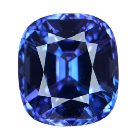 Tanzanite 5.3 carat, AA Grade in Step Cushion Cut